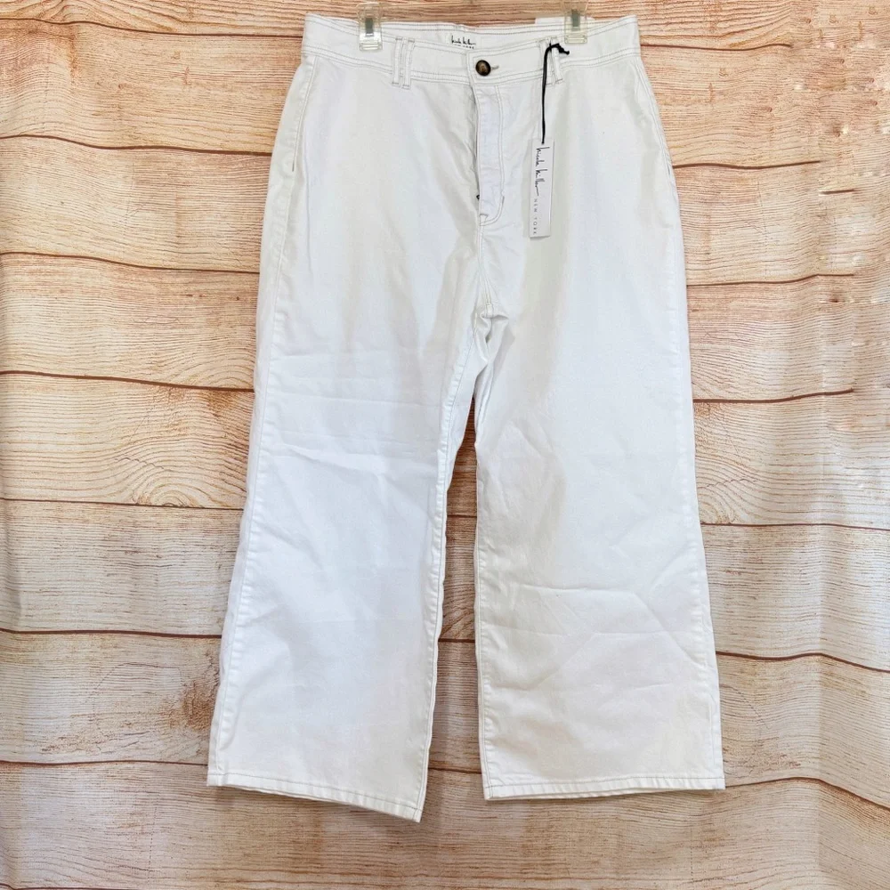 Nicole‎ Miller Jeans Nomad Super High Rise Wide Leg Crop Women Size 16